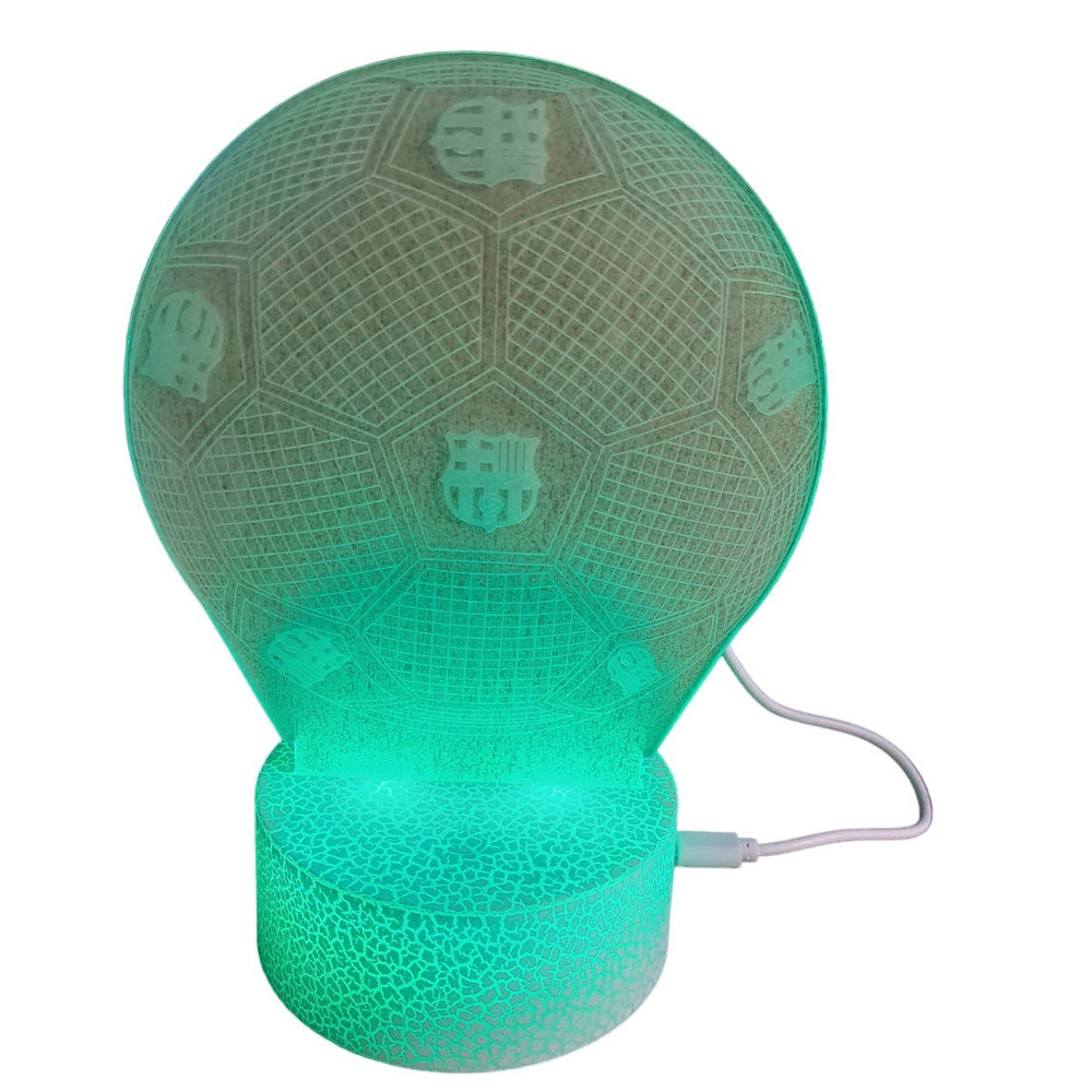 NIB -Football Soccer LED Lamp 3D Team Logo 7 Colors Changing USB Light